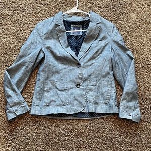 GAP chambray blazer 10